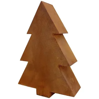 Rostikal Weihnachtsfigur Weihnachtsdeko Tannenbaum Metall Deko Weihnachten, Echter Rost braun