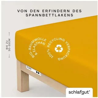 Baumwolle 180 x 200 - 200 x 220 cm yellow deep