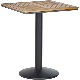 Beliani Palmi Gartentisch 60 x 60 x 75 cm Braun/Schwarz
