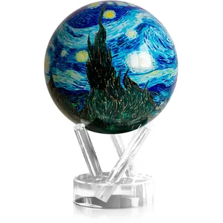 MOVA Globus Kunst und Sammlerstücke Van Gogh-Sternennacht 4,5" mit Sockel, solarbetriebener rotierender Globus, einzigartiges Geschenk und Heim- oder Schreibtischdekoration für Männer, Frauen, Kinder