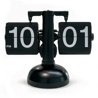 HERCHR Flip Uhr Retro Digital Klappuhr Mechanische Tischuhr Batterie | Retro Uhrendesign, große Ziffernanzeige, automatische Klappanzeige, Tischdekoration für Wohnbereich und Büro