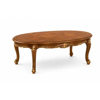 JV Möbel Klassischer Couchtisch Braun Holz 75 x 48 x 75 cm