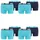 Boxershorts Aqua Blue XXL 8er Pack