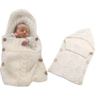 Gestrickter Schlafsack Für Kinderwagen, Fleecefutter, Neugeborenen