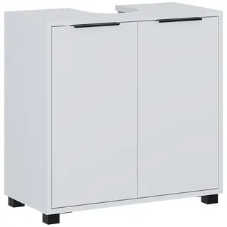 Vicco Waschbeckenunterschrank, Weiß, 60 x 60 cm mit Türen (60 x 30 x 60 cm)