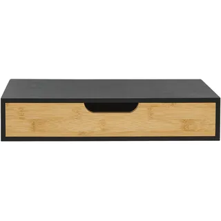 [en.casa] Wandregal Bokn 40 x 24 x 8 cm Schwarz