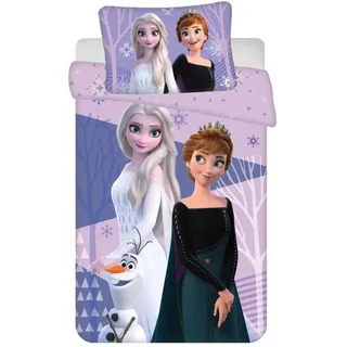 Disney Eiskönigin Purple Kinderbettwäsche und Polardecken-Set
