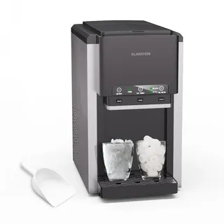 Klarstein ArcticBlend 3in1 IceMaker – 20 kg/24h | Bullet Ice, | Crushed Ice | Wasserspender, Schwarz