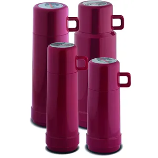 ROTPUNKT Isolierflasche 1 Liter mit integriertem Becher - Hochwertige Isolierkanne Made in Germany I Bis zu 24 h heiß & 36 h kalt (Jesper 60, Plum)