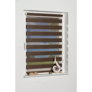 K-HOME Doppelrollo Andorra 60 x 150 cm Mokka/braun