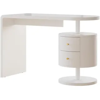 Vicco Schreibtisch Lara Weiß Hochglanz 120 x 50 cm 2 Schubladen