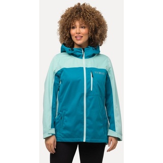 Ulla Popken Funktionsjacke in türkis | 50-52