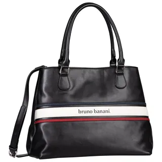 Shopper BRUNO BANANI Gr. B/H/T: 37 cm x 27 cm x 18 cm, schwarz Damen Taschen Handtaschen mit zwei Hauptfächern