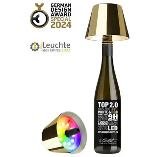 Sompex TOP 2.0 - Gold, RGBW-Akku-Flaschenleuchte