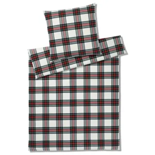 ELEGANTE Westminster Kariert Rot 135 x 200 cm + 80 x 80 cm