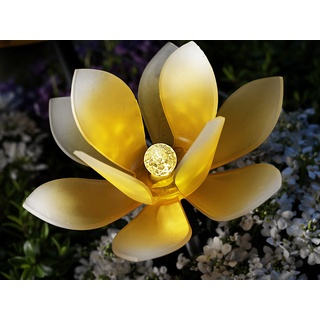 Solar-Gartenstecker „Lotus“  3Er-Set (Farbe: Gelb)
