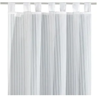 Bestlivings Gardine 06711 - Vorhang (1 St), Schlaufen, halbtransparent, Flächenvorhang Schiebegardine Fenstervorhang Deko weiß 135 cm x 245 cm