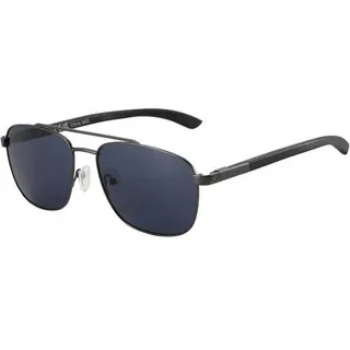 Sonnenbrille Herren polarisiert Pilotenbrille Grau Rahmen Blau Linse