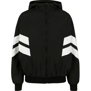 URBAN CLASSICS Crinkle Batwing Jacke Black / White M