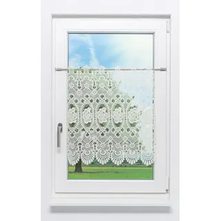 PLAUENER SPITZE Scheibengardine Ösen 105 x 47 cm Beige