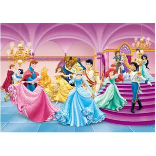 AG Design FTDs1928 Disney Princess Prinzessinen, Papier Fototapete Kinderzimmer - 255x180 cm - 2 teile, Papier, multicolor, 0,1 x 255 x 180 cm