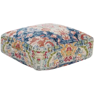 Beliani Pouf Baumwolle 50 x 20 x 50 cm Mehrfarbig