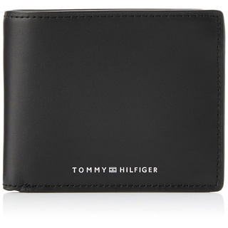 Tommy Hilfiger Herren TH SPW Leather CC and Coin AM0AM11871 Geldbörsen, Schwarz (Black)