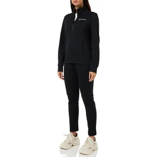 Champion Damen Legacy Sweatsuits Heritage W-Light Stretch Fleece Slim High Neck Trainingsanzug, Schwarz, M - M