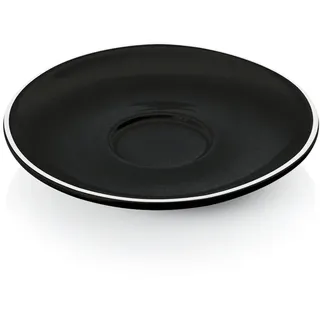 WAS Germany - Espresso Untertasse Set ITALIA BLACK, für 4998 009, Set á 6 Stück, Porzellan