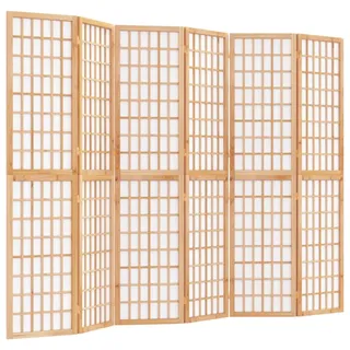 vidaXL 6-tlg. Paravent Japanischer Stil Faltbar 240x170 cm