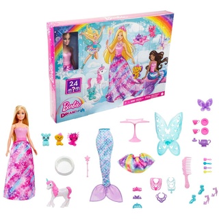 Barbie Dreamtopia Märchen-Adventskalender 2022, Meerjungfrau-/Prinzessin-Puppe