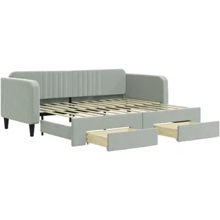furnicato Tagesbett, Grau, Textil, 192.5x75x223 cm, Wohnzimmer, Sofas & Couches, Schlafsofas