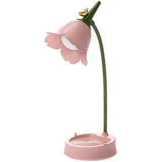 Berührungsempfindliche Led-tischleuchte In Blumenform, Nachttischlampe, Usb-anschluss, Dimmbar, Rosa