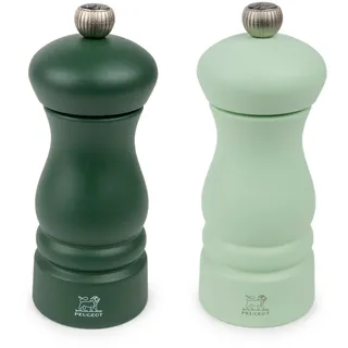 PEUGEOT 2er-Set CLERMONT DUO Salz- + Pfeffermühle 13 cm moos-/mintgrün Zirlion