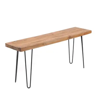 DESIGN DELIGHTS Sitzbank Bohle Beige 120 x 50 x 30 cm