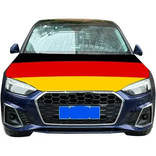 Deutschland-Flagge, Autohaubenabdeckung, 1,2 x 152 cm, elastische Stoffe, waschbar, für Motorhaube, Banner, Flagge für Dekoration, Veranstaltungsartikel