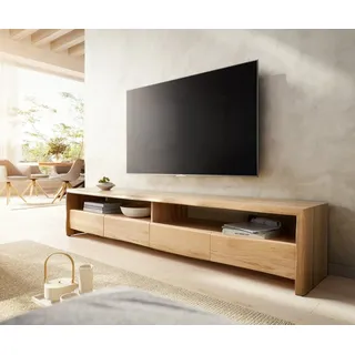 DeLife Live-Edge Lowboard 230 cm Beige Massivholz