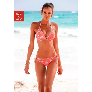 Triangel-Bikini-Top »Ditsy«, mit trendigem Print, Gr. 40 - Cup A/B, orange-bedruckt, Bikini-Oberteile, 15157352-40 Cup A/B