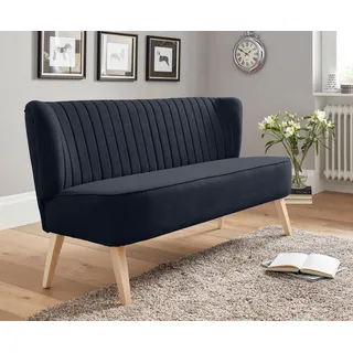 2-Sitzer HOME AFFAIRE "Campi", blau (dunkelblau), B:140cm H:81cm T:67cm, 92% Polyester, 8% Nylon, Sofas, bequemes Küchensofa, frei im Raum stellbar