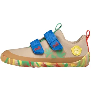 Affenzahn Halbschuh Baumwolle Lucky | Vegan, flexibel und rutschfest mit Klettverschluss, ideal für den Sommer und erhältlich in den Größen 21 bis 35 - 28 EU