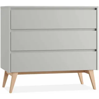 Konsimo® Wickelkommode, Grau, Holz, 100x93x53 cm, Babymöbel, Wickelkommoden & Zubehör, Wickelkommoden