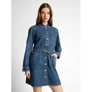 TOM TAILOR Denim Jeanskleid Langarm mit Jeansgürtel blau S (36)