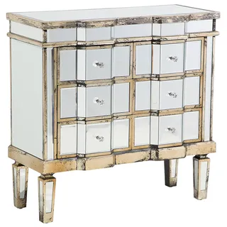 Beliani Kommode 81 x 80 x 35 cm Silber/Gold