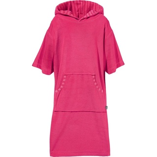 Erwin Müller Kinderbademantel Kinder-Poncho Uni, Rückenlänge: 66 cm, Frottier, mit Kapuze, default, Leichtfrottier Uni rosa Rückenlänge: 66 cm | 98/104