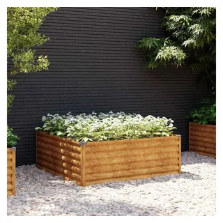 vidaXL Hochbeet 100 x 100 x 36 cm Cortenstahl