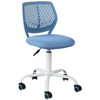 SoBuy FST64-BL Schreibtischstuhl höhenverstellbar Bürostuhl Jugenddrehstuhl Drehstuhl mit Rücklehne Arbeitsstuhl Sitzhöhe: 46-58cm Blau