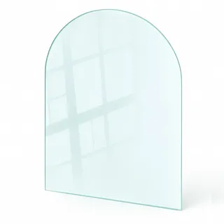 Tulup Glasplatte Feuerfest 80 x 70 cm transparent