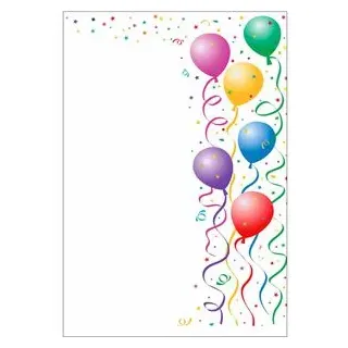 LUMA Motivpapier bunte Luftballon Motiv DIN A4 100 g/qm 50 Blatt