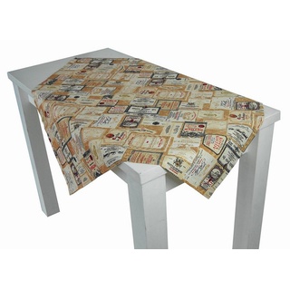 beties Tischdecke Rustika (1-tlg, 1 Stück Tischwäsche), glattes Gewebe, bedruckt beige Mitteldecke ca. 80x80 cm | 80 cm x 80 cm