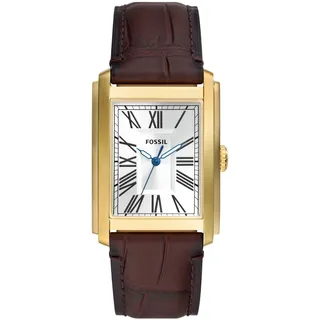 Quarzuhr FOSSIL "CARRAWAY, FS6011" Armbanduhren braun (dunkelbraun) Herren Hochzeitsmode Armbanduhr, Herrenuhr, Nachhaltigkeitssiegel